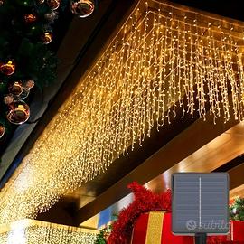 Luci LED Solari Natalizie a Ghiacciolo