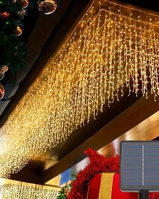 Luci LED Solari Natalizie a Ghiacciolo