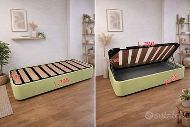Letto singolo fuori misura con contenitore 