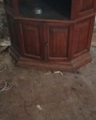 porta televisore  legno massiccio 