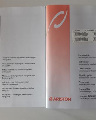Manuale istruzioni Lavastovoglie Ariston Hotpoint
