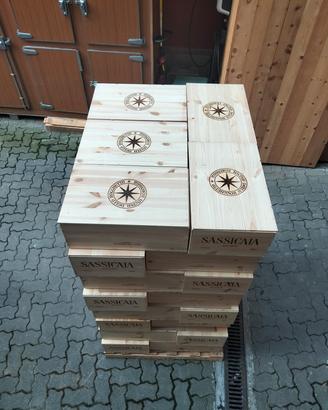 cassetta di legno sassicaia