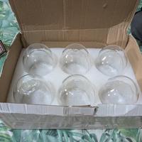 Set 6 bicchieri plastica trasparenti calice