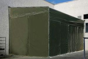 Tettoia estensibile in pvc