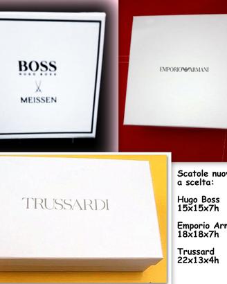 SCATOLE PICCOLE: HUGO BOSS, EMP. ARMANI, TRUSSARDI