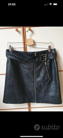 Gonna similpelle nera Topshop taglia italiana L