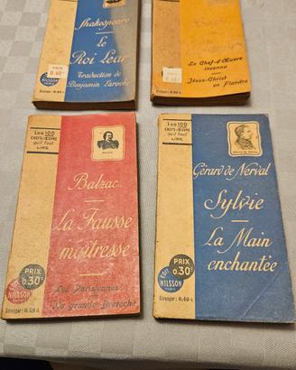 4 libri tascabili francesi inizi 900