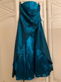 Vestito per cerimonia verde lungo