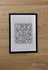 Keith Haring-poster con cornice
