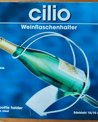 Cilio porta bottiglia per vino in acciaio inox