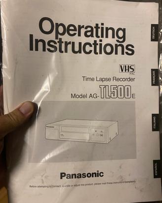 Videoregistratore panasonic time lapse AG-TL500P
