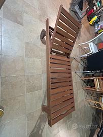 Lettino prendisole legno