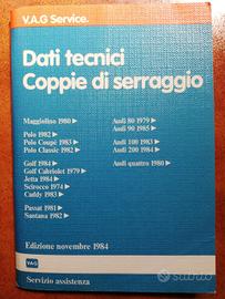 Manuale da officina auto Volkswagen epoca a. '80