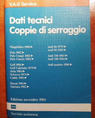 Manuale da officina auto Volkswagen epoca a. '80