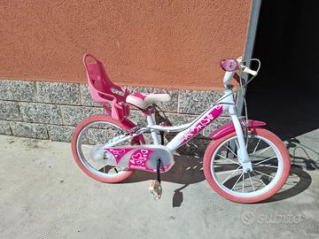Bicicletta 16" Dino Bikes bianco/rosa 3-6 anni