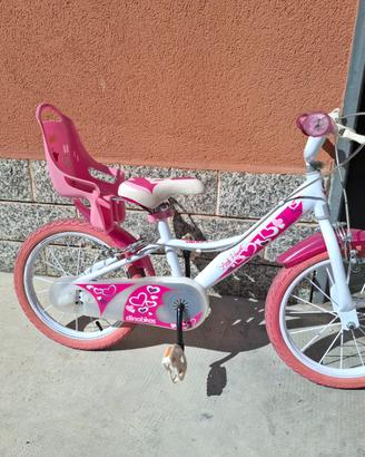 Bicicletta 16" Dino Bikes bianco/rosa 3-6 anni