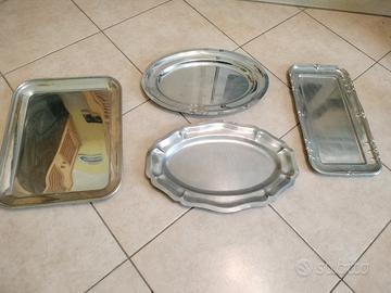 Set vassoi acciaio