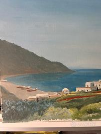 Quadro olio su tela Mare della Grecia