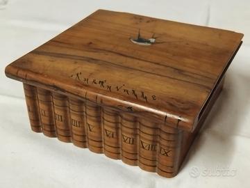 VECCHIA ANTICA SCATOLA IN LEGNO PORTA OGGETTI 