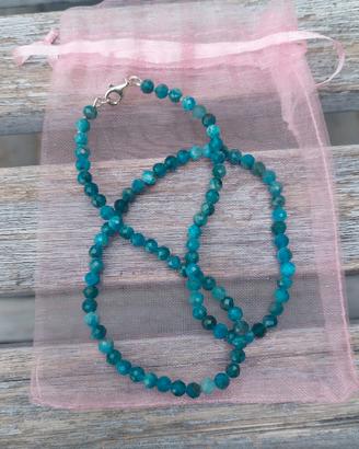 Collana Apatite Blu