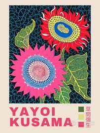 poster Yayoi Kusama Arredo Casa formato A3 japan 