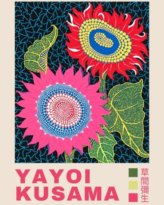 poster Yayoi Kusama Arredo Casa formato A3 japan 