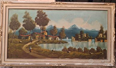 Quadro antico olio su tela