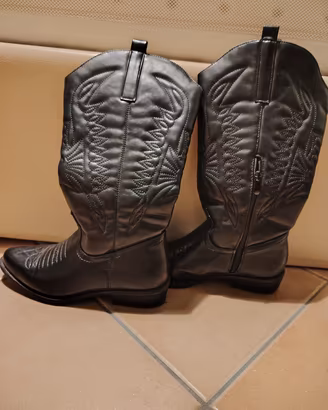Stivali texani neri donna taglia 38