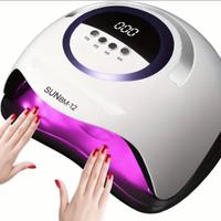 Lampada unghie UV LED LCD sensore asciugatura