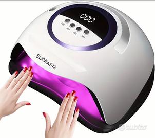 Lampada unghie UV LED LCD sensore asciugatura