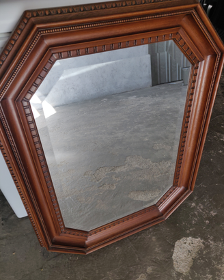 Specchio da muro con cornice in legno vintage