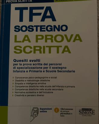 Libro TFA SOSTEGNO LA PROVA SCRITTA