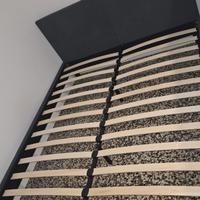 Letto matrimoniale 160x200 NUOVO – velluto grigio