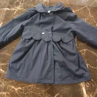 trench bimba chicco con cappuccio staccabile