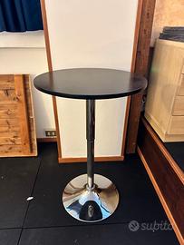 Tavolino alto bistrot  – moderno, base cromata