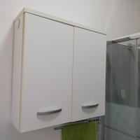Armadietto bianco sospeso 60x60x20 cm per bagno.