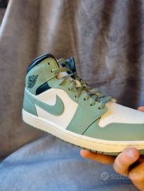 Jordan 1 High Verde chiaro e Bianco - Taglia 44