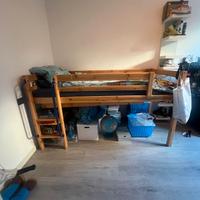 letto  a soppalco jyks con scaletta e scivolo 