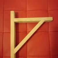 2 reggimensole in legno naturale