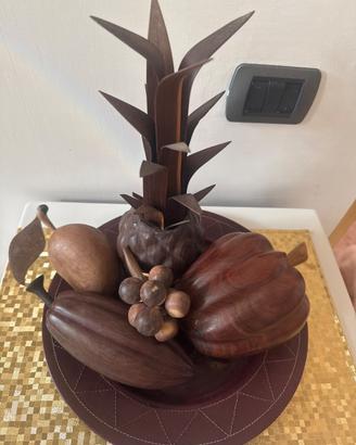 Frutta decorativa in legno