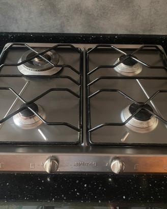 Piano cottura Smeg 60cm inox a gas, 4 fuochi