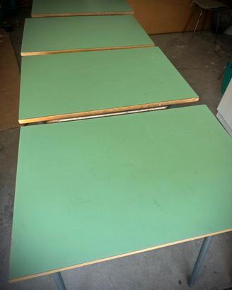 Banchi ex scuola vintage, con piano formica