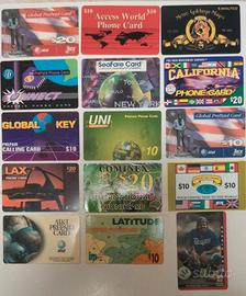 Lotto 15 Schede Telefoniche Internazionali USA Vin