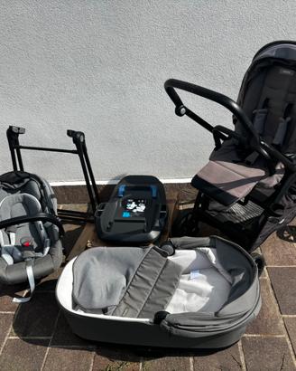 Trio inglesina electa verde cachi + base cab