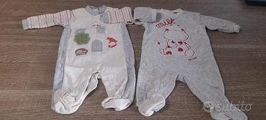 DUE TUTINE CHICCO 0-3 MESI  IN CINIGLIA COME NUOVE
