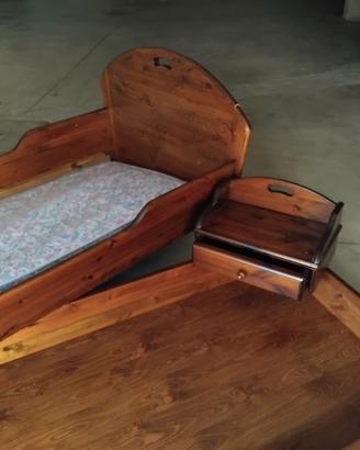 letto singolo comodino materasso
