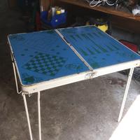 Tavolo gioco campeggio vintage