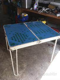 Tavolo gioco campeggio vintage