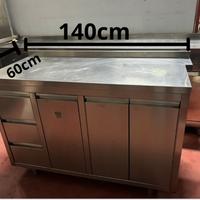 Banco da lavoro professionale in acciaio inox