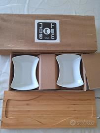 Set per aperitivi / buffet con tre vaschette